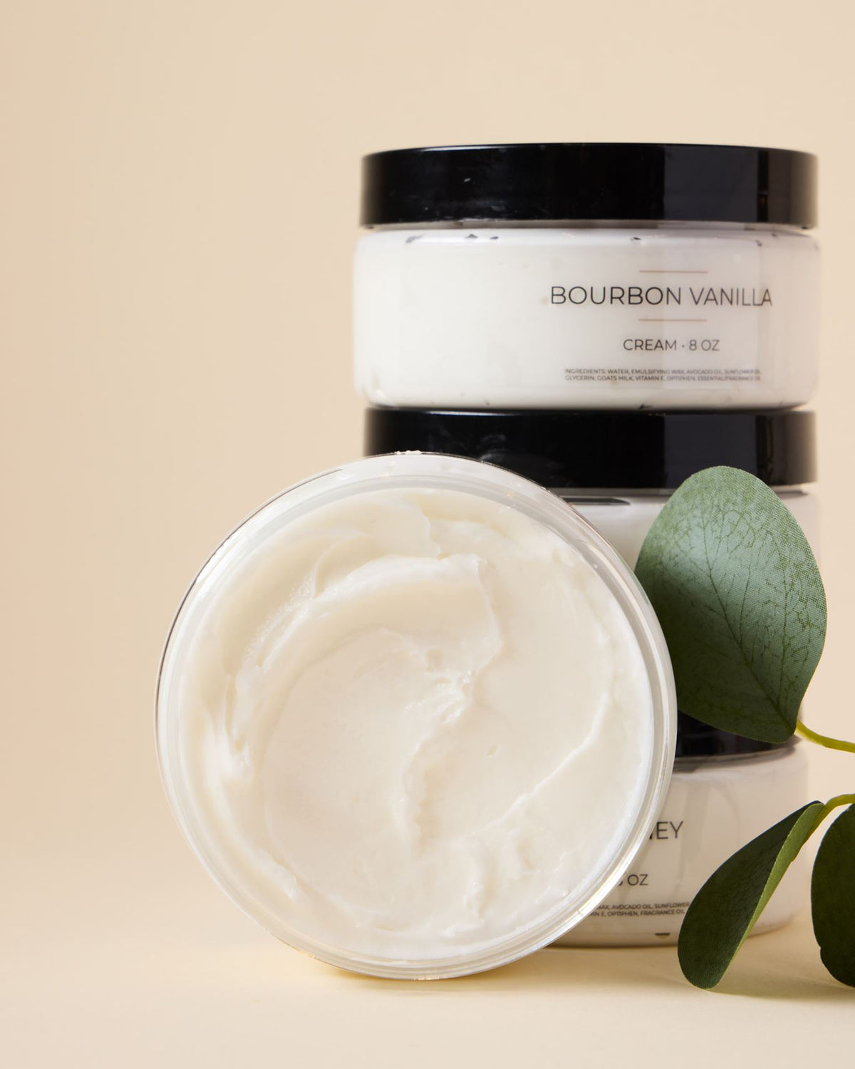 Bourbon Vanilla Hand & Body Cream jars